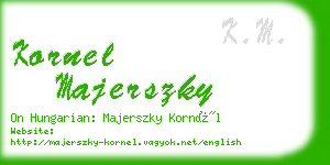 kornel majerszky business card